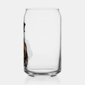 Blikglas met waterverf man print blikvorm glas (Links)
