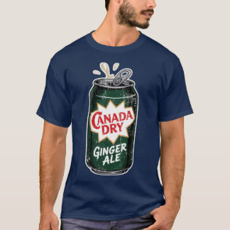 Blikje Ginger Ale frisdrank vintage T-shirt