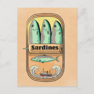 Blikje Sardines Briefkaart
