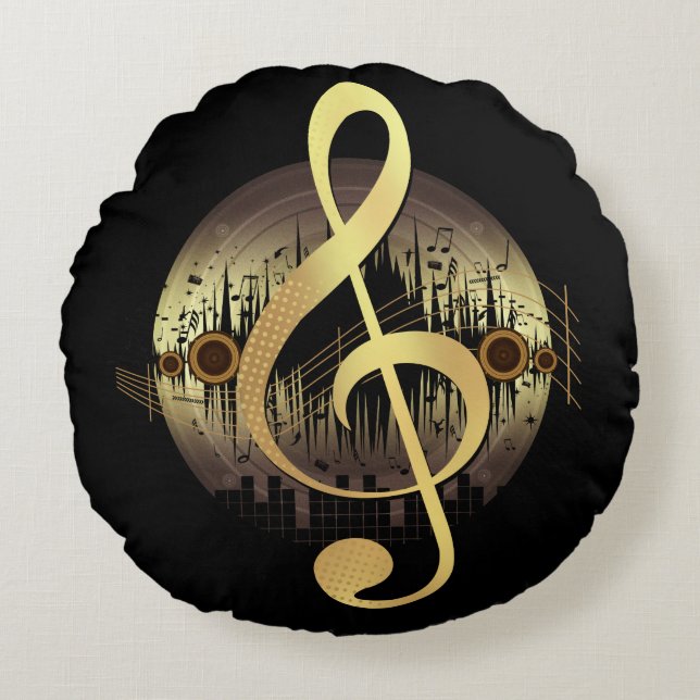 Blikjes - Goud Rond Kussen (Voorkant)