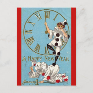  blikjes om middernacht gelukkig nieuwjaar briefkaart