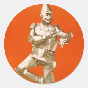 Blikken Man uit De Zauberer van Oz - Klassiek Muzi Ronde Sticker