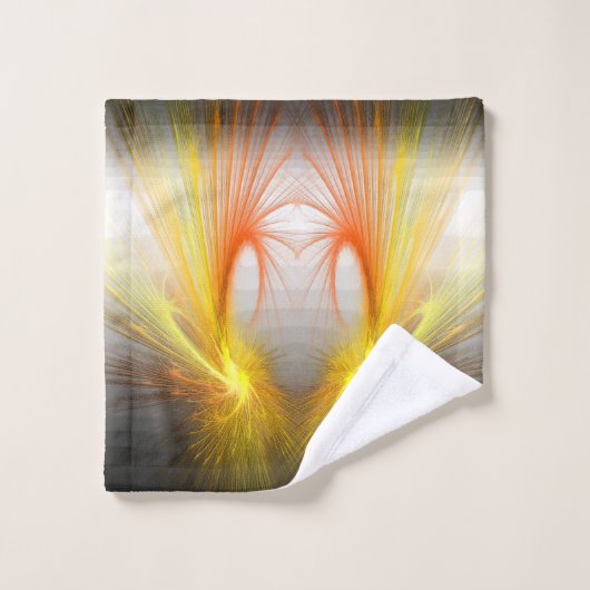 Bliksem abstract - fractal bad handdoek (Wasdoekje)