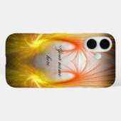 Bliksem abstract, sinaasappel en zwart Case-Mate iPhone case (Achterkant (horizontaal))