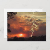 bliksem bij zonsondergang briefkaart (Voorkant / Achterkant)