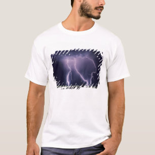 Bliksem boven Salt Lake Valley, Utah. T-shirt