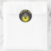 Bliksem Bug Firefly "Shine On" Sjabloon Ronde Sticker (Tas)