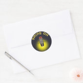 Bliksem Bug Firefly "Shine On" Sjabloon Ronde Sticker (Envelop)
