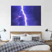 bliksem canvas afdruk (Insitu (Slaapkamer))