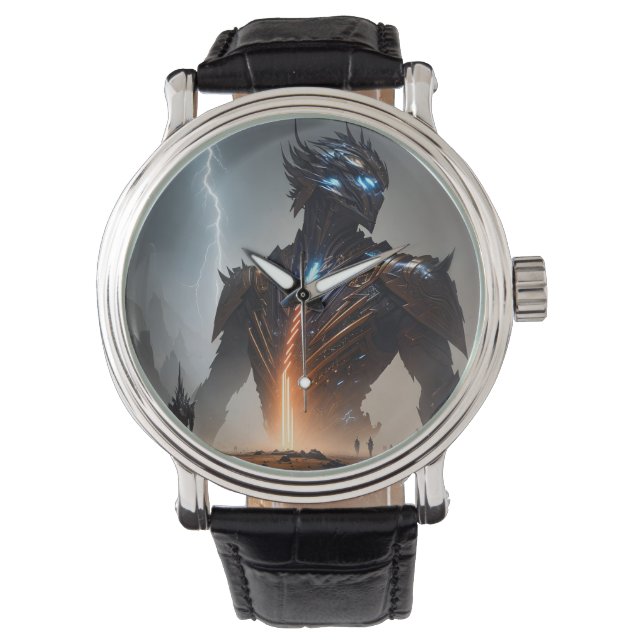 Bliksem Cyborg Warrior Horloge (Voorkant)