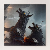 Bliksem Cyborg Wolven Legpuzzel (Horizontaal)