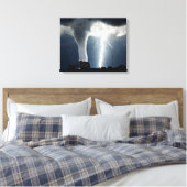Bliksem en Tornado Verpakt Canvas Afdruk (Insitu (Slaapkamer))