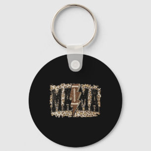 Bliksem Football Mama Leopard Game Day Thanksgiv Sleutelhanger