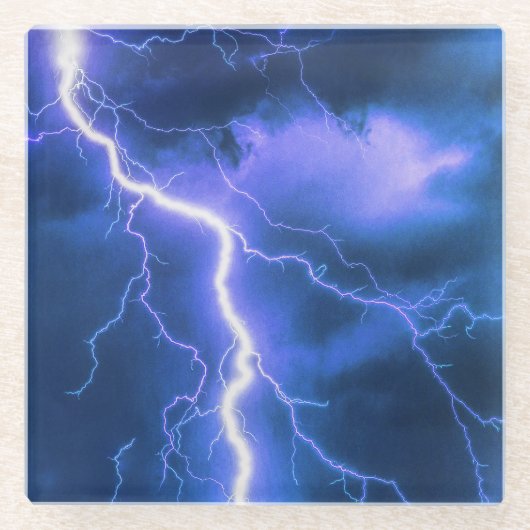 bliksem glazen onderzetter (Voorkant)