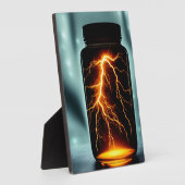 bliksem in een digitale tekenfilm fotoplaat (Zijkant)