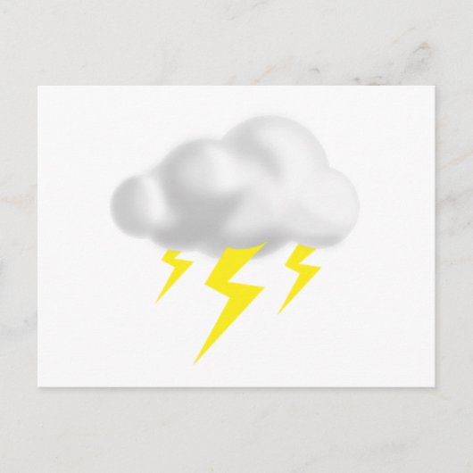 Bliksem in Thunderstorm Cloud Briefkaart (Voorkant)