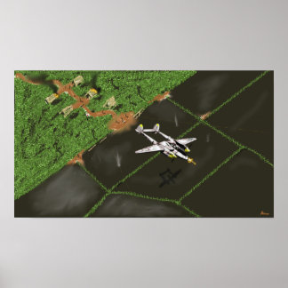 Bliksem Low Pass New Guinea december 1943 Poster