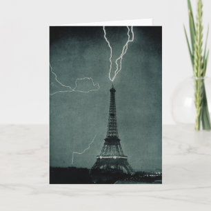 Bliksem met Eiffeltoren Kaart