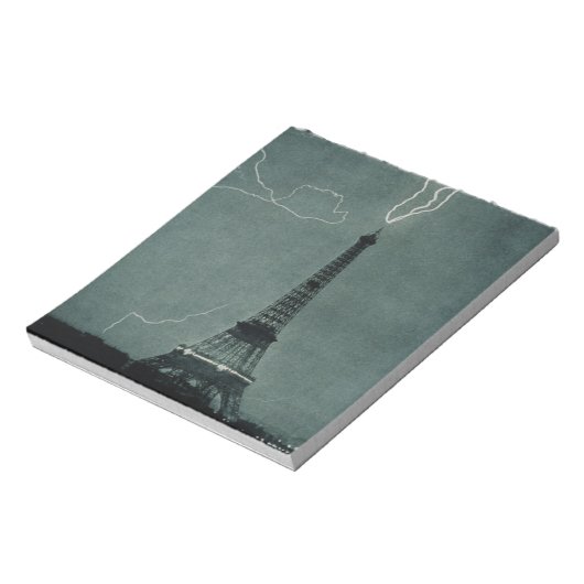 Bliksem met Eiffeltoren Notitieblok (Gedraaid)