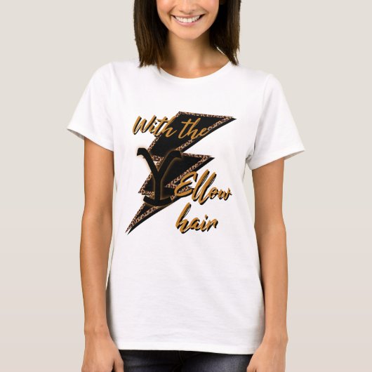 Bliksem met gele haar t-shirt (Voorkant)