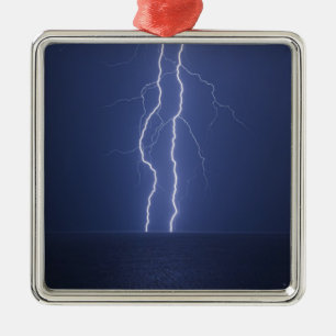 bliksem metalen ornament