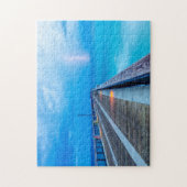 bliksem op Navarra Beach pier Legpuzzel (Verticaal)