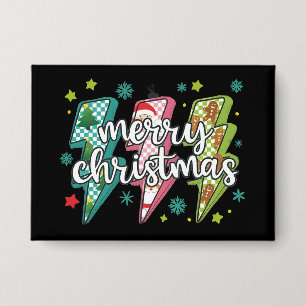 Bliksem Prettig Kerstmis Preppy Coquette Kerstmis Button