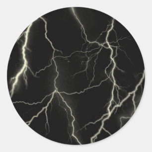 bliksem ronde sticker