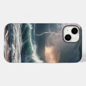 Bliksem Strike Waves Strand Landschap Case-Mate iPhone Case (Achterkant (horizontaal))