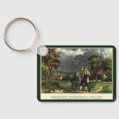 Bliksem van Benjamin Franklin met vliegerexperimen Sleutelhanger (Achterkant)