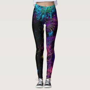Bliksemachtig en Fun Mod Podge Colorful Grungy-lik Leggings