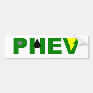 bliksemafvoerolie van PHEV en stekker Bumpersticker