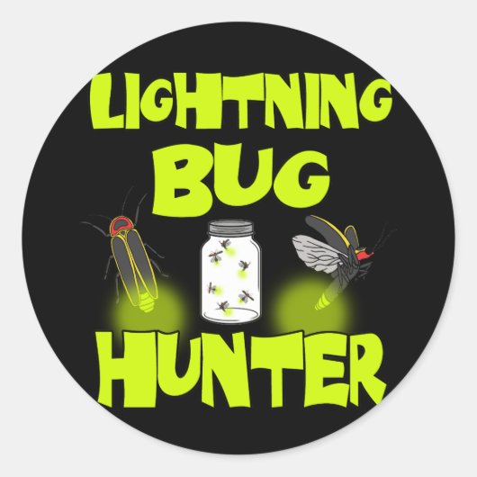 bliksembug hunter ronde sticker (Voorkant)