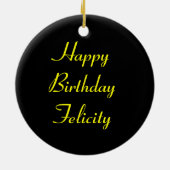 Blikseminslag Aangepaste verjaardag Keramisch Ornament (Achterkant)