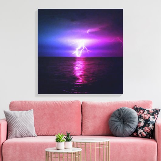 blikseminslag canvas afdruk (Insitu (Woonkamer))