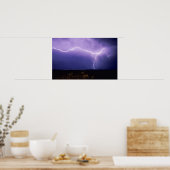 Blikseminslag over woestijn, Big Bend Poster (Keuken)