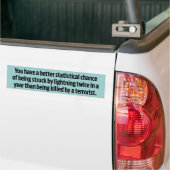 Blikseminslag tweemaal Bumpersticker (Op Truck)