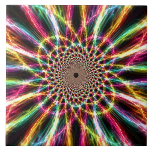 Bliksemregenboog Tegel Tegeltje (Voorkant)