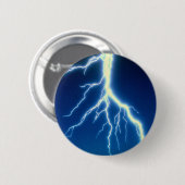 Bliksemschicht boven blauwe achtergrond ronde button 5,7 cm (Voorkant /achterkant)