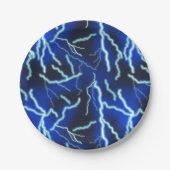 Bliksemschicht Elektriciteit Onweersbui Night Sky Papieren Bordje (Voorkant)