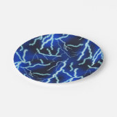 Bliksemschicht Elektriciteit Onweersbui Night Sky Papieren Bordje (Gekanteld)