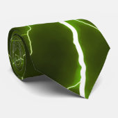 Bliksemschicht - Lime Green Stropdas (Opgerold)