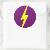 bliksemschicht ronde sticker (Tas)