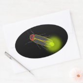 bliksemschicht verlicht ovale sticker (Envelop)