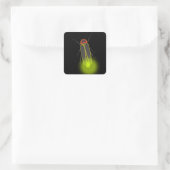 bliksemschicht verlicht vierkante sticker (Tas)