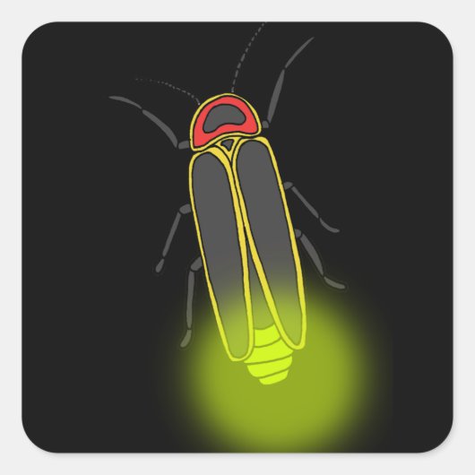 bliksemschicht verlicht vierkante sticker (Voorkant)