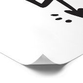 Bliksemschichten, handgetekende doodle set. poster (Hoek)