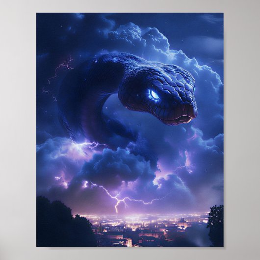 BliksemsLang over de Stad Poster (Voorkant)