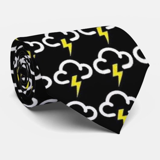 bliksemsymbool stropdas (Opgerold)