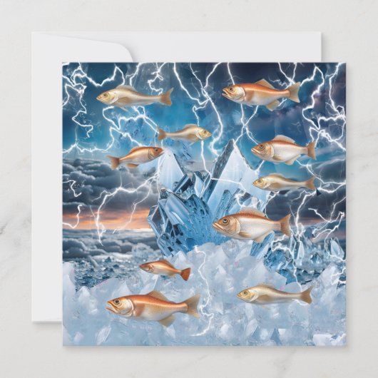 Bliksemvis Feestdagenkaart (Voorkant)